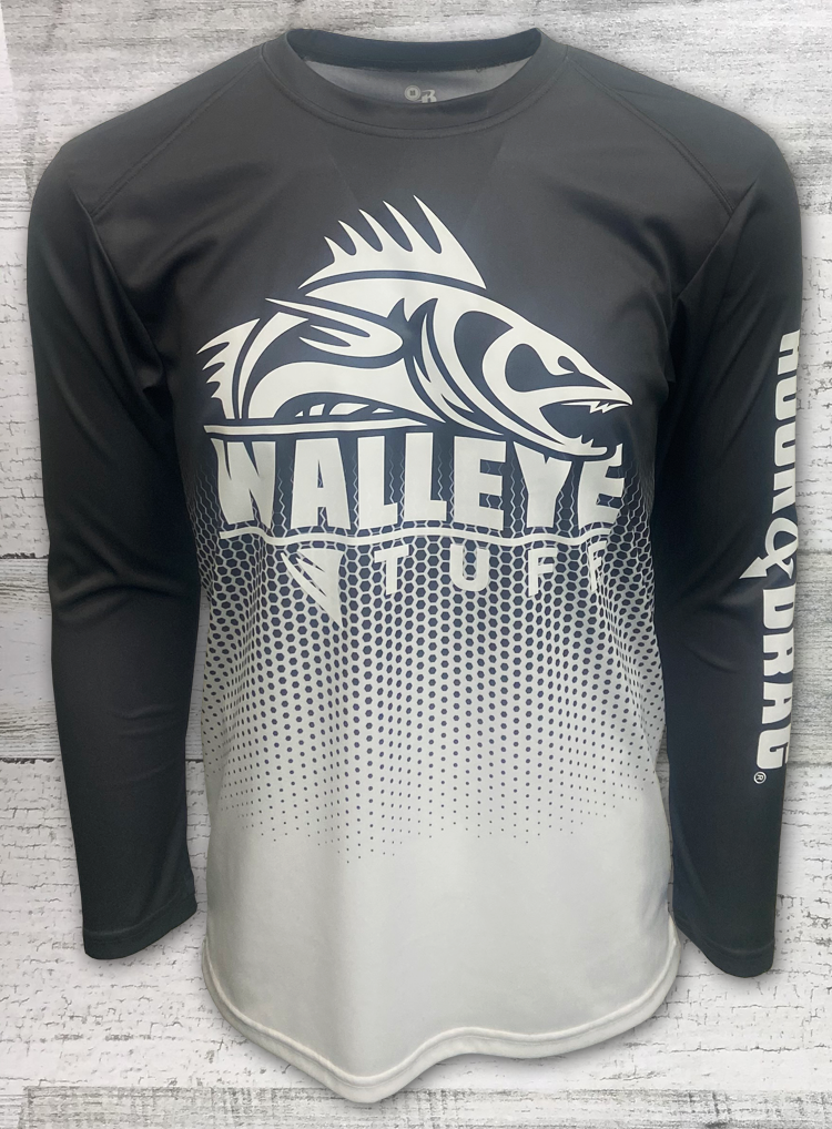 Walleye Tuff - Badger - Hex Long Sleeve T-Shirt