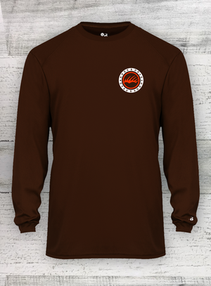 Walleye Tuff - Sport Series - Browns - B-Core Long Sleeve Performance T-Shirt