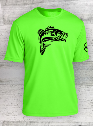 Big Bass Tuff OG - Racer Mesh Short Sleeve Tee Neon Green