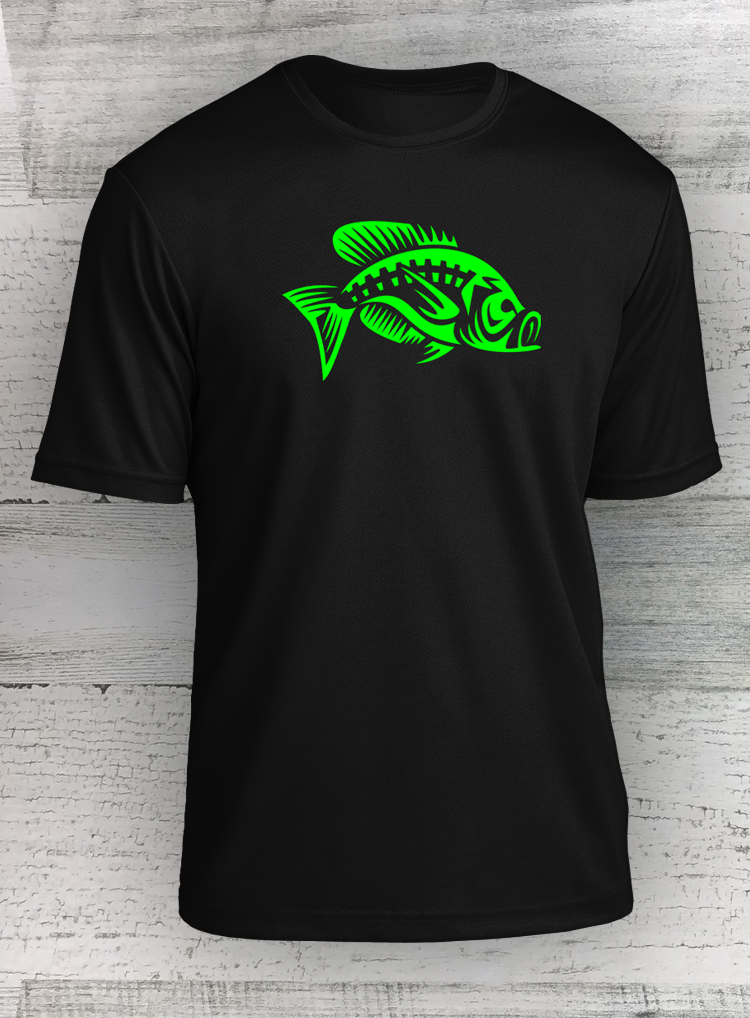 HD Fish Modern Retro - Racer Mesh Short Sleeve Tee - Catfish Walleye Crappie and Bass