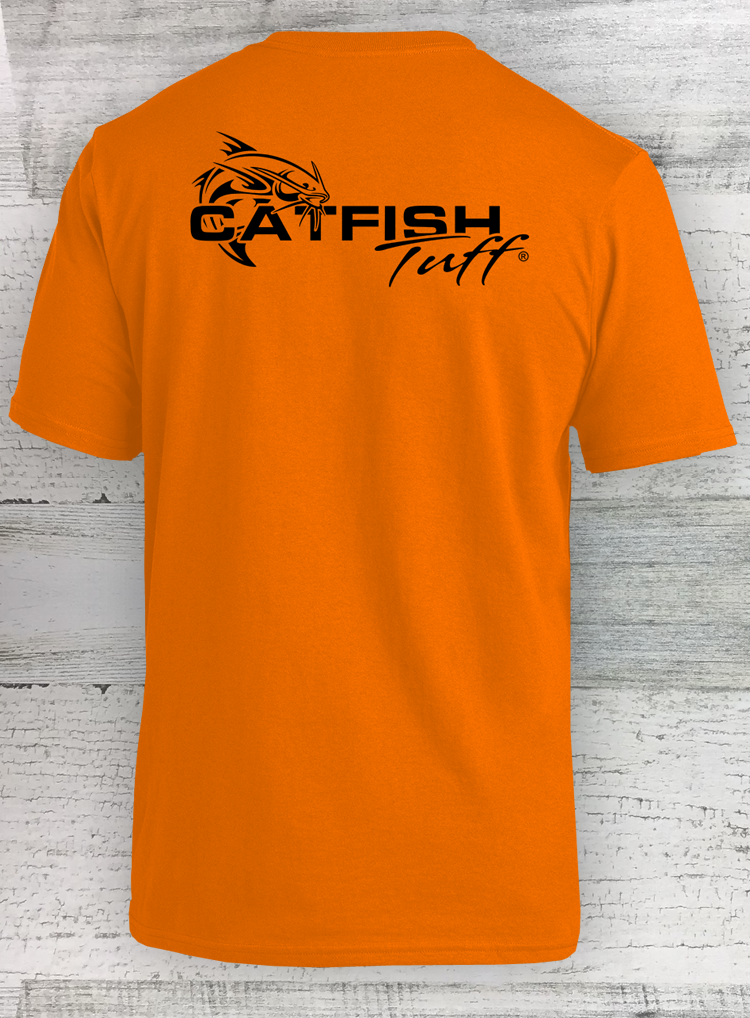 Catfish Tuff - All-American Made POCKET Tee- Short Sleeve - Catfish Shirt - Safety Colors!